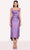 Tarik Ediz 98785 - Square Neck Taffeta Dress Cocktail Dresses 0 / Lavander