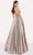 Tarik Ediz 98808 - Metallic Halter Evening Gown Evening Gown