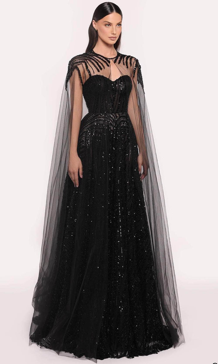 Tarik Ediz 98822 - Sweetheart Embellished Gown Prom Dresses 0 / Black