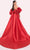 Tarik Ediz 98825 - Applique Cape Evening Gown Prom Dresses