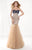 Tarik Ediz MTE92390 - Beaded Illusion Trumpet Prom Gown Prom Dresses 12 / Navy