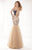 Tarik Ediz MTE92390 - Beaded Illusion Trumpet Prom Gown Prom Dresses 12 / Navy