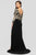 Terani Couture 1913M9437 - Floral Sequin Sheath Evening Dress Special Occasion Dress 4 / Black Multi