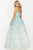 Terani Couture 2011P1174 - Embroidered Halter Ballgown Prom Dresses 14 / Dusty Blue