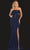 Terani Couture 2021E2818 - Strapless Horsehair Trim Prom Gown Evening Dresses 00 / Navy