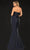 Terani Couture - 2021E2832 Strapless Straight Across Mermaid Dress - 1 pc Navy in Size 6 Available CCSALE 6 / Navy