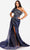 Terani Couture 231E0517 - Asymmetric Prom Gown With Overlay Prom Dresses 00 / Navy