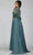 Terani Couture 231M0492 - Feathered Split Sleeve Chiffon Gown Evening Dresses