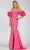 Terani Couture 231P0181 - Ruffled Sleeve Sheath Evening Gown Evening Dresses 00 / Fuchsia