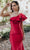 Terani Couture 232E1289 -One-Shoulder Fitted Bodice Evening Gown Bridesmaid Dresses 12 / Red