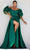 Terani Couture 232M1510 - Ruched Detailed Off Shoulder Evening Dress Evening Dresses 20 / Emerald