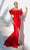 Terani Couture 241E2413 - Draped Mermaid Evening Dress Evening Dresses 00 / Red