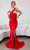 Terani Couture 241E2416 - One Shoulder Cut In Evening Dress Evening Dresses 00 / Red