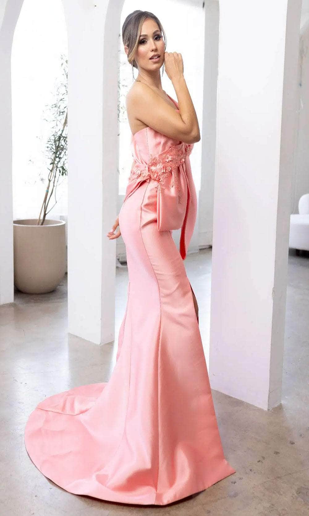 Terani Couture 241E2468 - Applique bow Evening Dress – Couture Candy