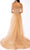 Terani Couture 241M2706 - Beaded Straight Across Evening Dress Evening Dresses 6 / Champagne