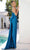 Terani Couture 241M2760 - One-Sleeve Taffeta Evening Dress Evening Dresses 4 / Dark Denim