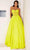 Terani Couture 241P2046 - Strapless Sheer Ballgown Ball Gowns 00 / Chartreuse