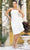 Terani Couture 242C3027 - Straight Across Side Draped Cocktail Dress Homecoming Dresses 00 / Ivory