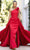 Terani Couture 242E3110 - Asymmetric Pleated Overskirt Evening Gown Evening Dresses 00 / Red