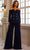 Terani Couture 242E3185 - Metallic Lace Long Sleeve Pantsuit Formal Pantsuits