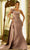 Terani Couture 242M3314 - Asymmetric Pleated Bodice Evening Gown Prom Dresses 00 / Mauve