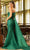 Terani Couture 242M3314 - Pleated Ornate One Shoulder Prom Gown Prom Dresses 8 / Emerald