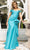 Terani Couture 242M3335 - Sweetheart Ruffle Draped Evening Gown Evening Dresses 00 / Turquoise