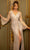 Terani Couture 242M3360 - Sequined Long Bell Sleeve Evening Gown Mother Of The Bride Dresses