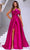 Terani Couture 251E4051 - Bow Detailed Asymmetric Neck Evening Gown Evening Dresses 00 / Magenta