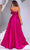 Terani Couture 251E4051 - Bow Detailed Asymmetric Neck Evening Gown Evening Dresses