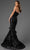 Terani Couture 251E4226 - Straight Neck Feather Accent Evening Gown Evening Dresses