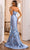 Terani Couture 251E4226 - Straight Neck Feather Accent Evening Gown Evening Dresses