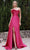 Terani Couture 251E4251 - Strapless Ruffled Asymmetric Evening Gown Evening Dresses 00 / Fuchsia