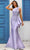 Terani Couture 251E4265 - Beaded Applique Asymmetric Evening Gown Evening Dresses 00 / Lavender