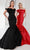 Terani Couture 251E4272 - Ruffles Asymmetric Trumpet Evening Dress Evening Dresses 00 / Black