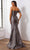 Terani Couture 251E4555 - Bow Detailed Asymmetric Satin Evening Dress Evening Dresses