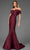 Terani Couture 251E4565 - Off Shoulder Seam-Sculpted Evening Gown Evening Dresses 00 / Wine