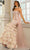 Terani Couture 251GL4184 - Floral Appliqued Straight Neck Evening Gown Evening Dresses