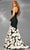 Terani Couture 251GL4184 - Floral Appliqued Straight Neck Evening Gown Evening Dresses