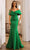 Terani Couture 251M4260 - Short Sleeve Seam-Sculpted Evening Gown Mother of the Bride Dresses 00 / Emerald