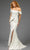 Terani Couture 251M4435 - Straight Neck Jacquard Evening Dress Mother of the Bride Dresses 00 / Sage Gold