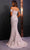 Terani Couture 251M4435 - Straight Neck Jacquard Evening Dress Mother of the Bride Dresses