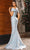 Terani Couture 251M4454 - Fold-Over Off Shoulder Jacquard Evening Gown Mother of the Bride Dresses