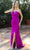 Terani Couture 251P4023 - Strapless Asymmetric Pleated Prom Gown Evening Dresses 00 / Fuchsia