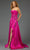 Terani Couture 251P4061 - Straight Neck Beaded Applique Prom Gown Special Occasion Dress