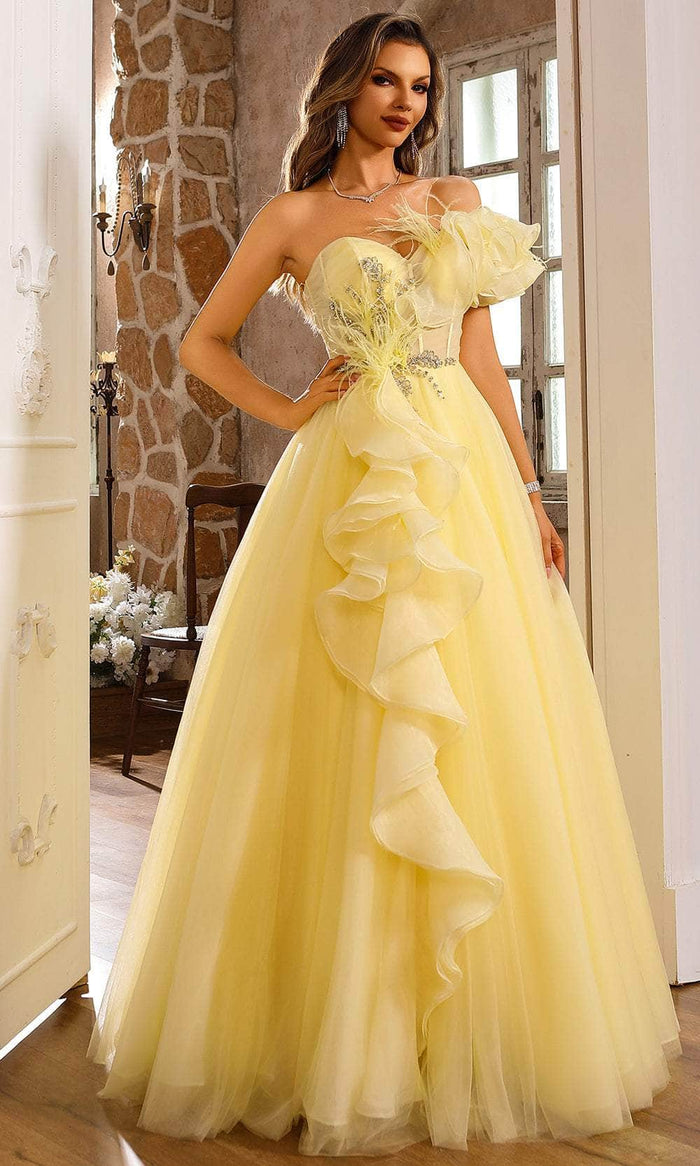 Terani Couture 251P4074 - Sweetheart Cascading Ruffle Ballgown Special Occasion Dress