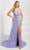 Tiffany Designs 16060 - Glitter Floral Prom Gown Evening Dresses 0 / Lavender