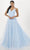 Tiffany Designs 16066 - Illusion Corset Back Glitter Evening Gown Evening Dresses 0 / Pale Blue