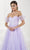 Tiffany Designs 16083 - Detachable Sleeve Glitter Evening Gown Evening Dresses 0 / Lavender