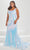 Tiffany Designs by Christina Wu 16037 - Sequined Sheath Prom Gown Prom Dresses 14W / Sky